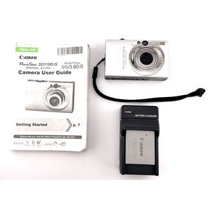 Canon PowerShot ELPH SD1100 IS Digital Camera Silver 8MP IXUS 80 Bundle TESTED